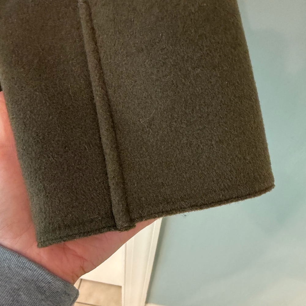 Jenni Kayne Cashmere Olive Green Overcoat  Luxury Minimalist Cost /Jacket - Picture 14 of 16